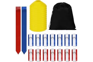 GREDNFHAT Flag Football Set, 14 Player Flag Football Belts Kit, Includes 14 Belts, 42 Flags,12 Cones and Storage Bag