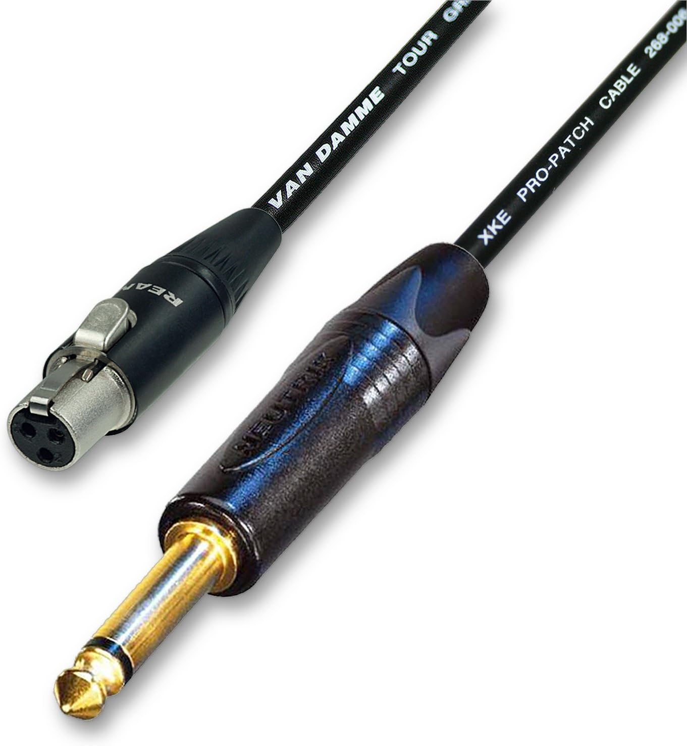 Designacable 0.75m Custom Length Rean Female Tiny XLR to 1/4 inch Jack Wireless System Instrument Lead Cable for AKG WMS40, PT40, PT400, X-Wire 905 and Samson Bodypacks