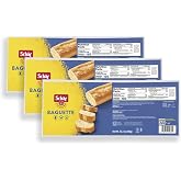 Schar Gluten Free French Baguettes, Hoagie Style (3 Pack, 12.3 oz Each) | Fiber-rich bake-fresh loaves with crisp crust &amp; tender center for sandwiches, crostini, sides, sharing &amp; meals; lactose-free.