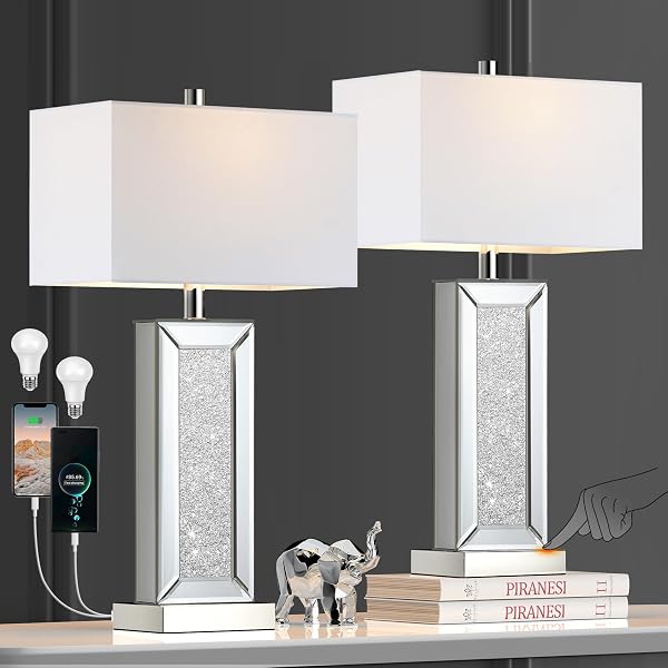 MODERN TABLE LAMP SET OF 2 TOUCH CONTROL,...
