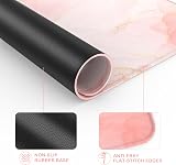 Giecy Gaming Mouse Pad Pink Marble 24 x 20 cm Durable Stitched Edges view 4