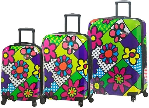 flower hard case luggage