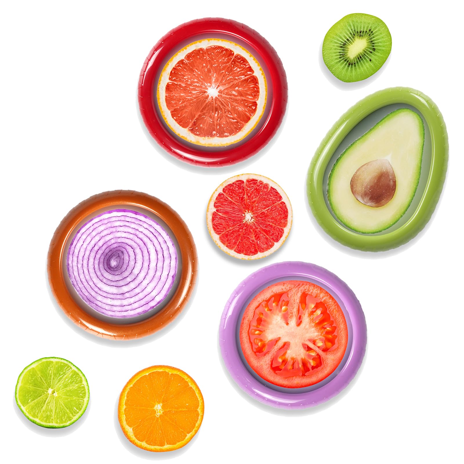 Photo 1 of T-Raputa Avocado Saver and Onion Storage 4 Set - Reusable refrigerator fruit storage containers - is the storage Apples, Tomatoes, Tomato,Garlic for Ideal