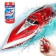 LAFALA Mini Remote Control Boat RC Boat 2.4Ghz 360 Rotating bulit-in Rechargeable Battery Swimming Pool Toys Remote Control Boats for Kids 8-12 Years Birthday Gift Red
