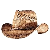 Straw Cowboy Cowgirl Hats for Women Men Summer