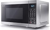 Sharp YC-MG02U-S Compact 20L 800W Microwave with 1000W Grill Silver