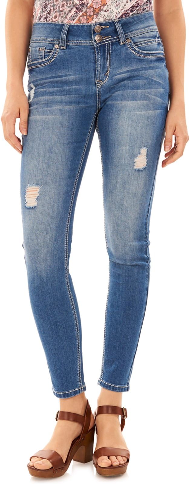 WallFlower Women's Juniors Stretch Luscious Curvy Skinny Jeans
