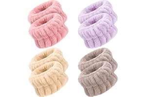 OROGHT 8 Pcs Wrist Bands for Washing Face, Microfiber Women's Wrist Towels for Washing Face Wristbands, Absorbent Wrist Sweatband Prevent Liquid from Spilling Down Your Arms