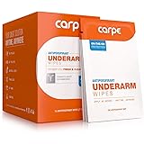 Carpe On-the-Go Antiperspirant Underarm Wipes for Sweat Blocking, Deodorizing, and Cleansing When You’re On the Move - 15 Res