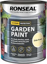 Ronseal Garden Paint Elderflower GPEF750 750ml High Solid Resists Cracking view 3