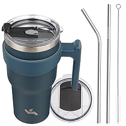 Konokyo 30 oz Tumbler with Handle and 2 Straw 2