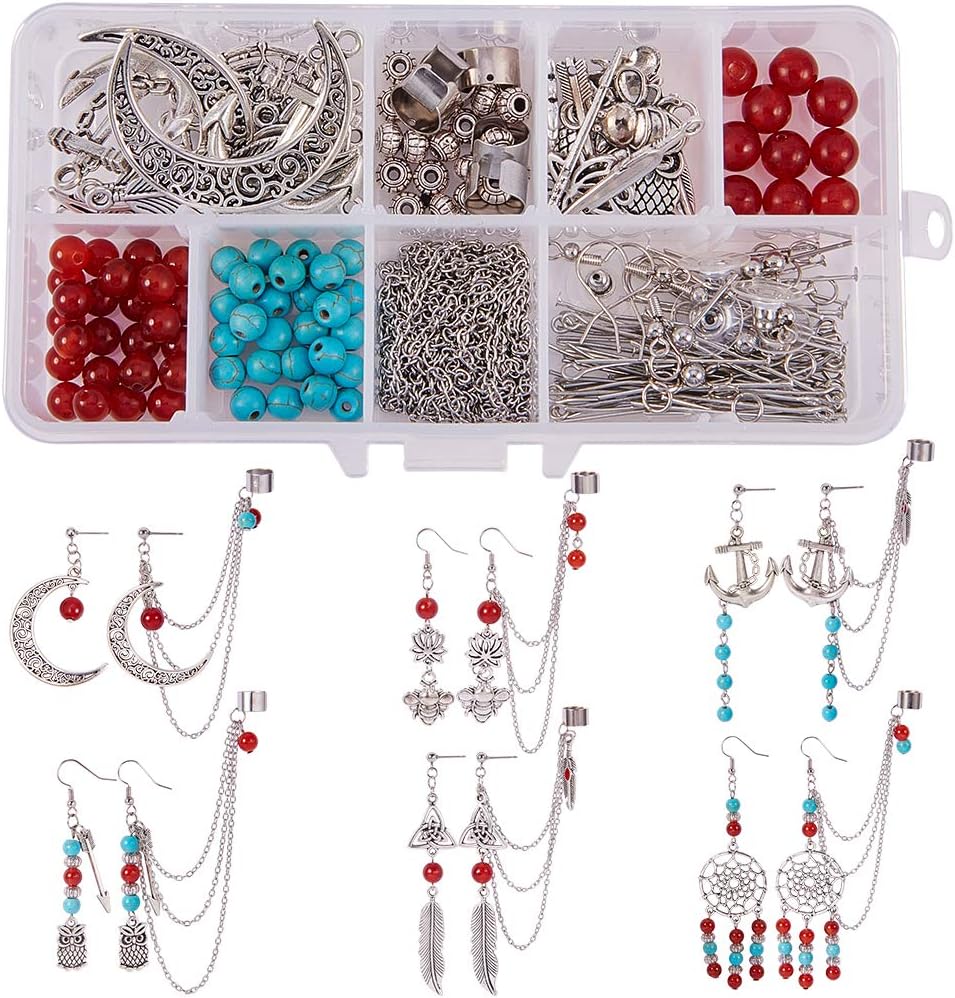 SUNNYCLUE 1 Box DIY Earring Jewelry Making Starter KitMake 6 Pairs