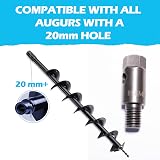 BLUMKRAFT M14 Auger Mixer Adapter 20mm Shaft Easy Removal 17mm Hex Steel view 3