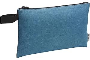 KOYYTO Canvas Tool Pouch with Zipper,Upgrade 16 oz Heavy Duty Small Tool Bag,Multipurpose Organizer Utility Tool Bag,for Tools,Office Supplies,Cosmetics,Stationary,Gifts,Light Blue