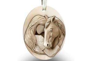 Horse Lovers Christmas Tree Ornaments - Hugging Horse Gifts for Girls & Women