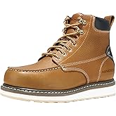 HISEA NINGO Work Boots for Men Steel/Soft Toe Boots,6” Water Resistant Slip Resistant Industrial & Construction Work Shoes, Composite Toe Working Boot