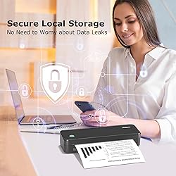 JADENS Bluetooth Thermal Printer, Support 8.5" X