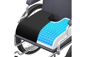 TranquilMoments Seat Cushion, Gel Wheelchair Seat Cushion，Ergonomic Chair Cushions for Office Chairs & Car, Relieve Sciatica, Back and Tailbone Pain, Removable Cover & Non - Slip Bottom, Black