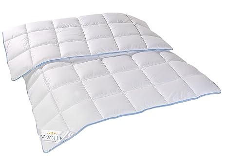 PROCAVE | TopCool Qualitäts-Bettdecke für das ganze Jahr | Entspannt schlafen - absorbiert Körperfeuchtigkeit | Atmungsaktive