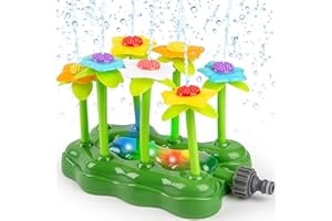 Veslier Three Light Modes Flower Sprinkler for Kids Sprinklers for Yard Kids and Toddlers Outdoor Activities Sprays Up to 10-25ft High