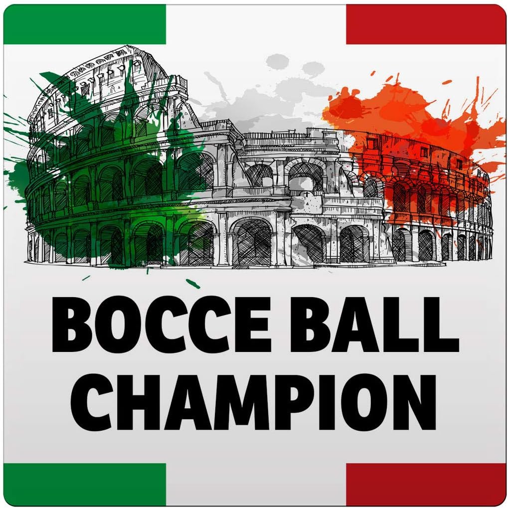 Makoroni - Bocce Ball Champion Italy Italian Des#1 Ceramic Tile Trivet 6x6 inc