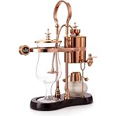 Diguo Belgian/Belgium Luxury Royal Family Balance Syphon Coffee Maker. Elegant Retro-Style Design. Color Rose Golden. Capacity: 500ml/17 oz.