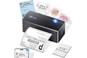 LabelCreate Bluetooth Thermal Shipping Label Printer, 4x6 Thermal Label Printer for Small Business, 2410BT Wireless Label Printers Compatible with iOS Android & PC, Widely Used for Ebay, USPS, Tiktok