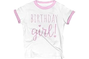 LALO & LUNA Happy Birthday T-Shirt (Girls 1 to 12) Sassy Kids Party Tee - Sweet Baby/Toddler Outfit