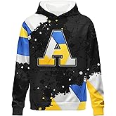 COZYAURA Custom Hoodies Sports Sweatshirts for Kids - Volleyball Graphic Hooded Pullover Gifts for Teens Youth Yellow