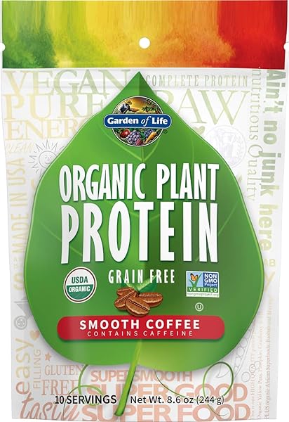 GARDEN OF LIFE ORGANIC PLANT PROTEIN SMOOTH COFFEE...