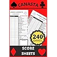 Canasta Score Sheets: Classic Canasta Card Game Score Pad for Score Keeping, Rules and Point Values