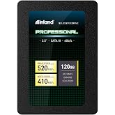 INLAND Pro 120GB SSD 3D NAND SATA III 2.5" 7mm Internal Solid State Drive | 3D TLC NAND Flash, Up to 520MB/s Read &amp; 410MB/s Write, SATA III 6Gb/s Interface, Laptop &amp; Desktop PC Upgrade, Professional