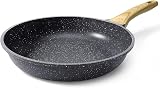 GiPP Nonstick Skillet 20cm Grey Granite Pan with Heat-Resistant Handle