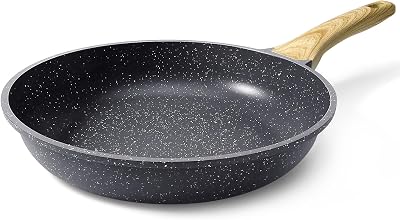 GiPP Nonstick Skillet 20cm Grey Granite Pan with Heat-Resistant Handle