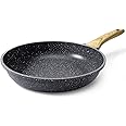 GiPP Nonstick Frying Pan Skillet - 11" Grey Granite Non Stick Pans, Omelette Pan with Heat-Resistant Handle, Compatible with All Stovetops, PFOA Free