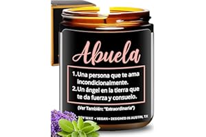 ROSA VILA Abuela Candle, Best Abuela Gifts from Grandchildren Grandson, Happy Birthday Abuela Gifts in Spanish, Regalos para Abuela Candle Gift for Abuela Spanish Gift, Mejor Abuela Gifts for Abuela in Spanish