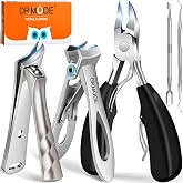 DRMODE Toenail Clippers for Seniors Thick Toenails, Large Toe Nail Clippers for Men Thick Nails with Wide Opening, Sharp Heav