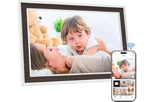SAIWAN Digital Picture Frame 10.1 Inch WiFi Digital Photo Frame, IPS Touch Screen, 16GB Storage, Auto Rotate, Share Photos & Videos via Uhale App, for Family & Friends