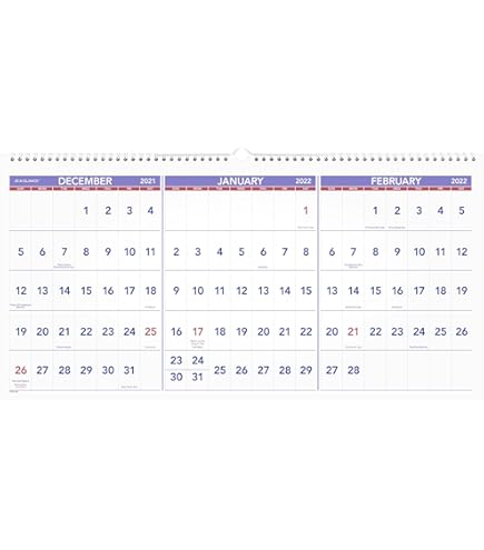 Calendario De Pared 2025 - 2026 Grande Con Encuadernación, Calendario Grande De 18 Meses Desde