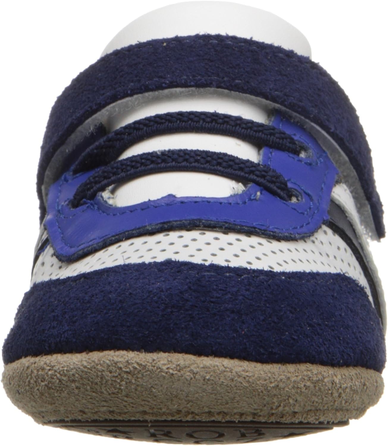  | Robeez Boys' Low Top Sneaker-Mini Shoez Crib Shoe Grey/Yellow 6-9 Months | Sneakers
