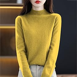 Cashmere Sweaters for Women Long Sleeve Merino Wool