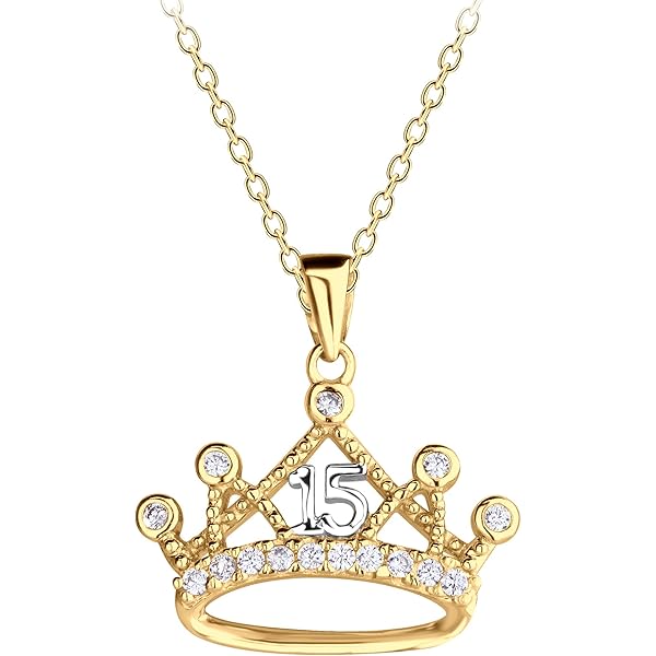 Amazon.com: CZ-Studded Crown Cross Sweet 15 Años Quinceanera
