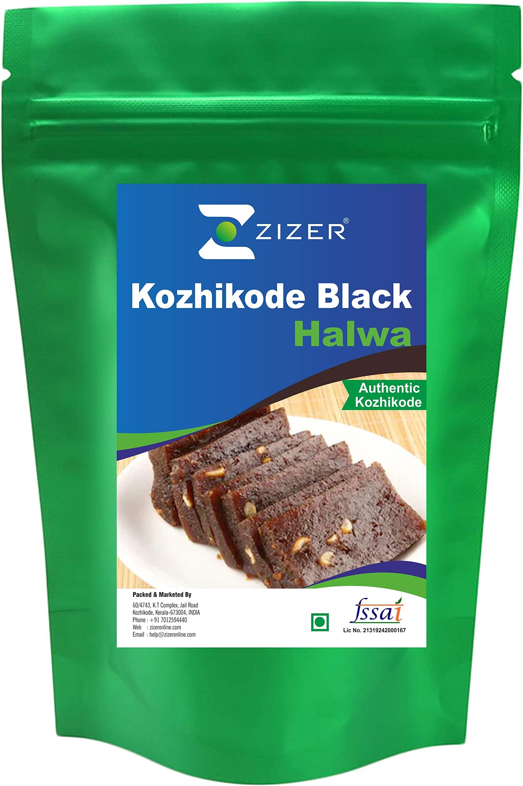 ZIZER® Authentic Kozhikode Black Halwa (Jaggery with Masala) 1kg