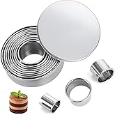 Round Biscuit Cookie Cutters Set, 12 Pcs Round Cookie Cutters for Baking with Storage Box, Pastry Cutter Biscuit Cutters for 