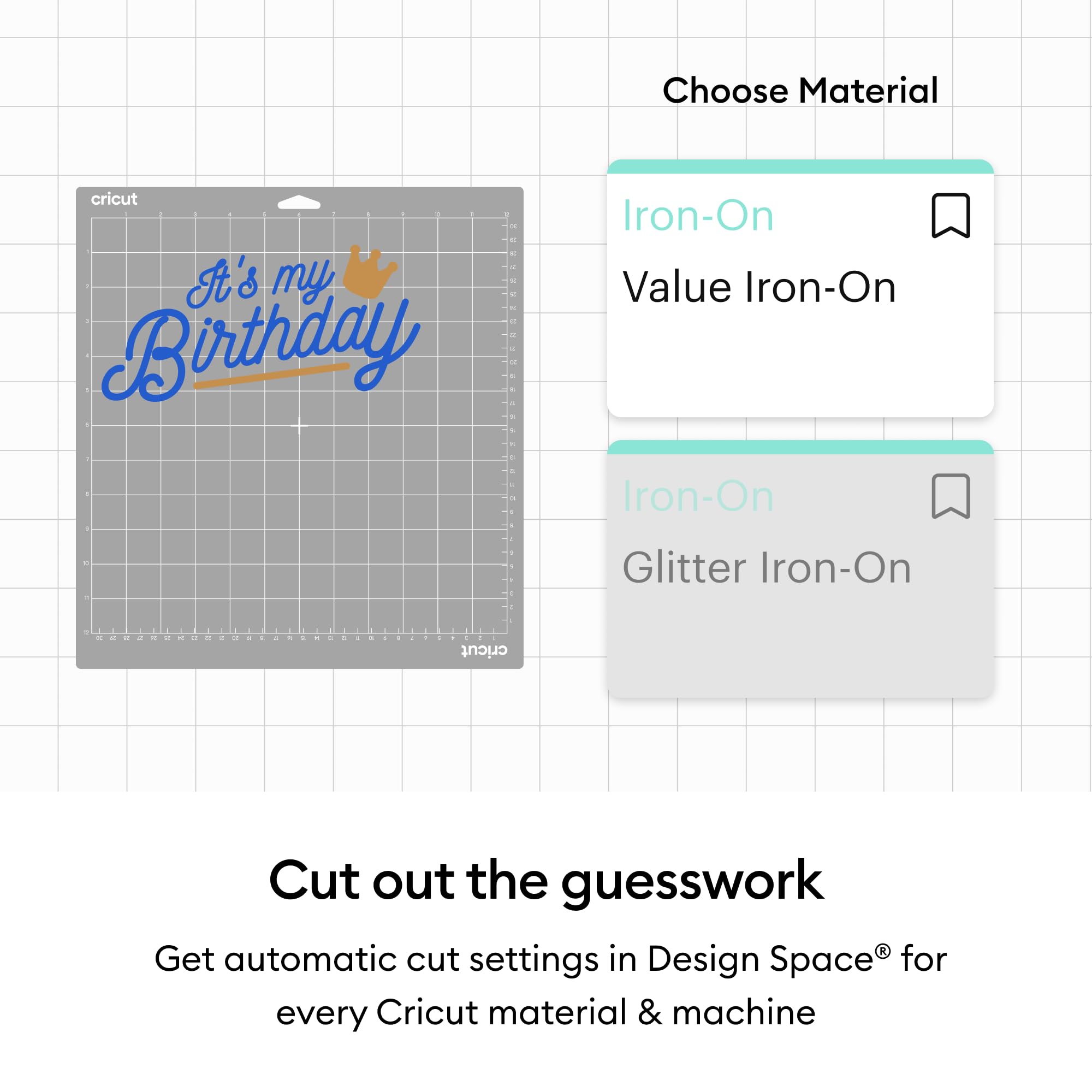 Cricut® Value Iron-On, Rainbow Sampler - 12 in x 12 in (20 ct)- HTV Heat Transfer Vinyl