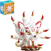 BlockverseXion Mythical Nine-Tailed Fox Building Kit, Poseable Tails Model Set for Desk Decor and Creative Gift