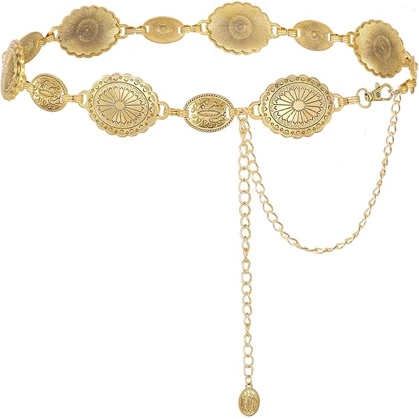 Trendy Fashion Jewelry Women Skinny Band Belt Hip Waist Gold  display picture 1