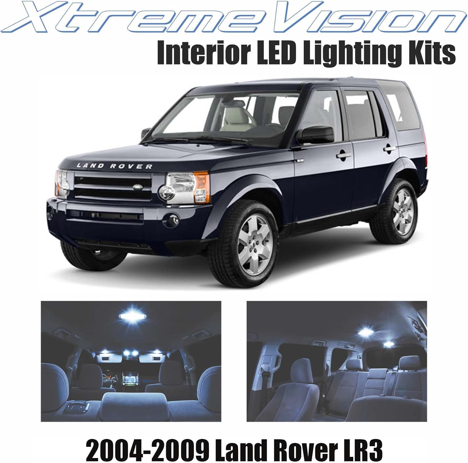 XtremeVision Interior LED for Land Rover LR3 2004-2009 (18 Pieces) Cool White Interior LED Kit + Installation Tool