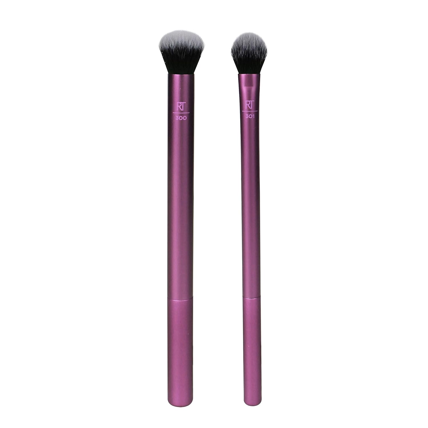 Real Techniques Eyeshadow Makeup Brush Set, Easily Shade and Blend, 2 Count, Packaging and Handle Color May Vary: Beauty