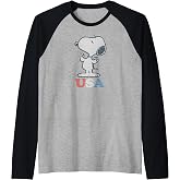 Peanuts Snoopy USA Raglan Baseball Tee
